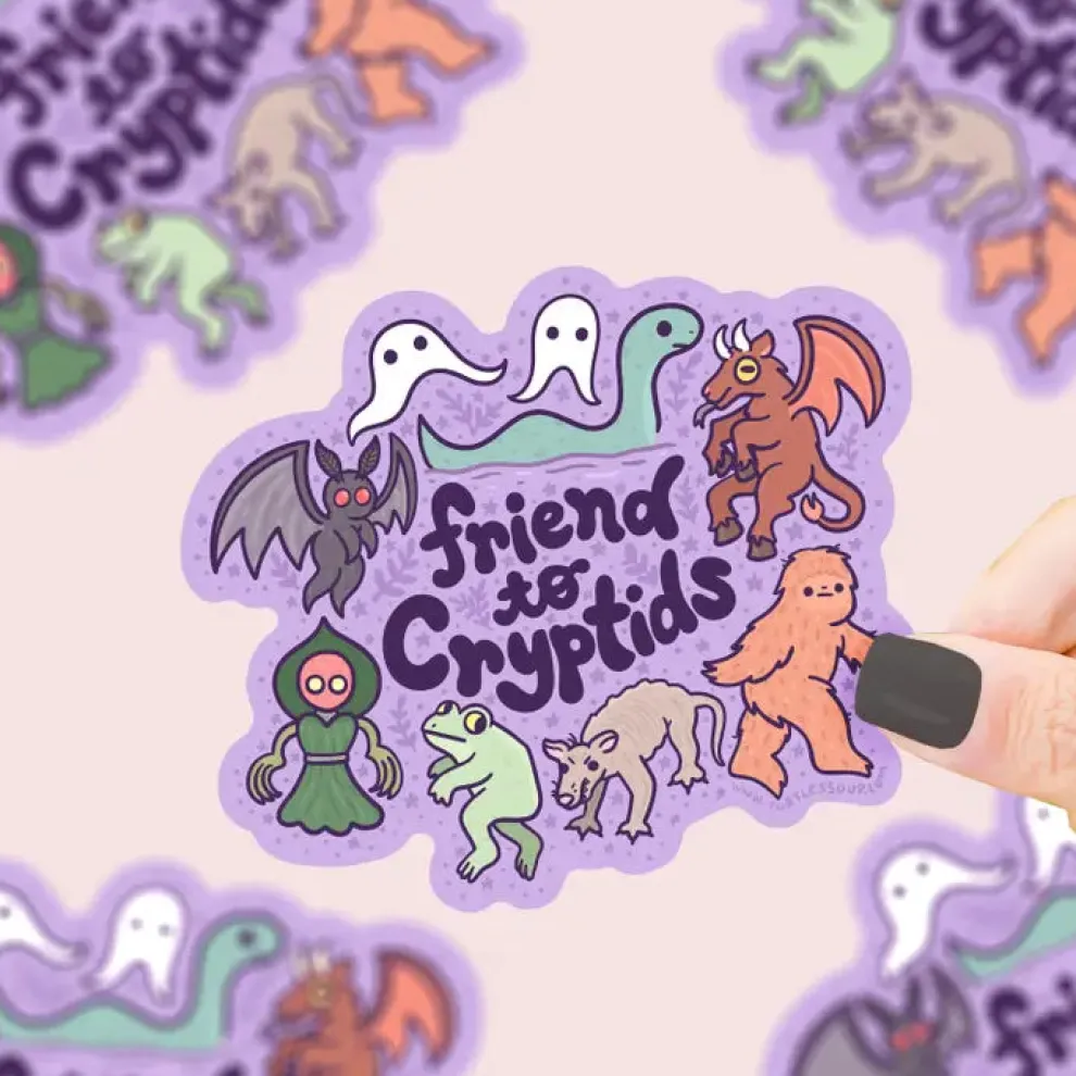 Turtle's Soup Friend to Cryptids Halloween Vinyl Sticker