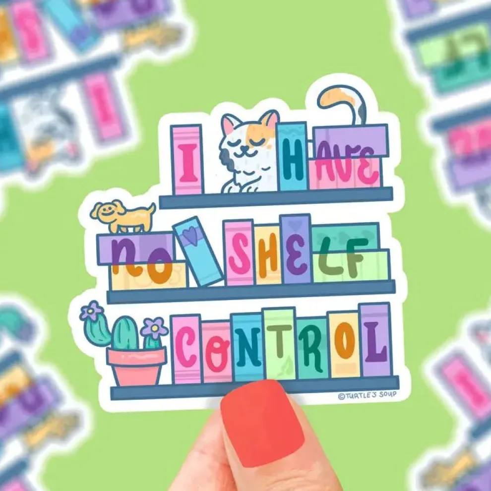Turtle's Soup I Have No Shelf Control Vinyl Sticker - Owl & Goose Gifts