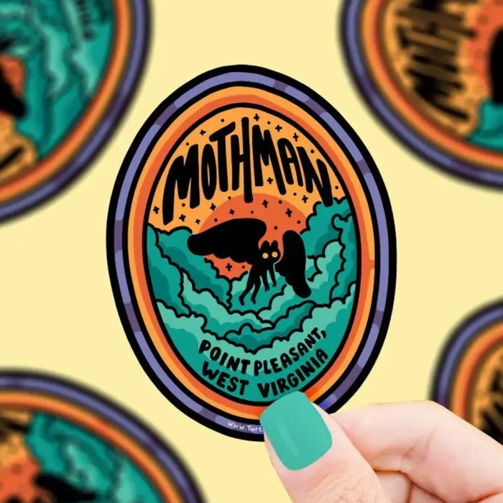 Turtle's Soup Mothman Halloween Vinyl Sticker - Owl & Goose Gifts