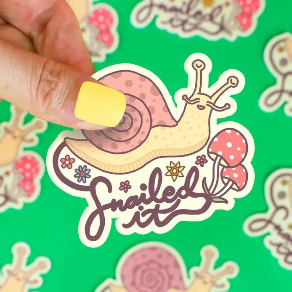 Turtle's Soup Snailed It Vinyl Sticker - Owl & Goose Gifts
