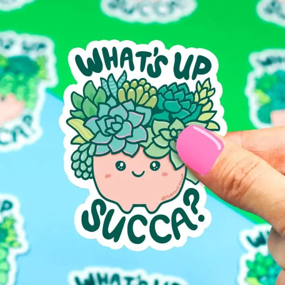 Turtle's Soup What's Up Succa? Vinyl Sticker - Owl & Goose Gifts