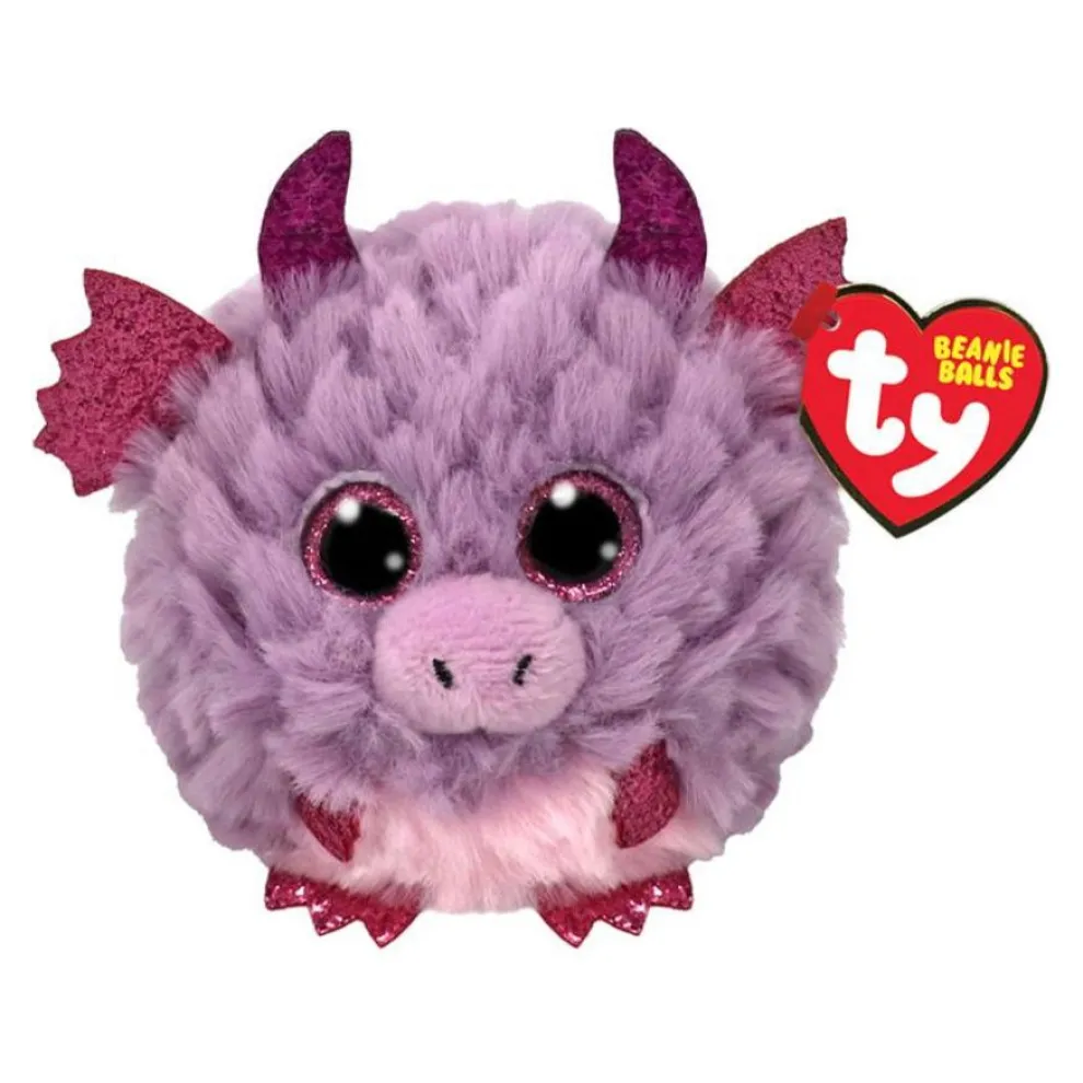 Ty Beanie Balls 4 Inch Spark the Dragon Plush Toy - Owl & Goose Gifts