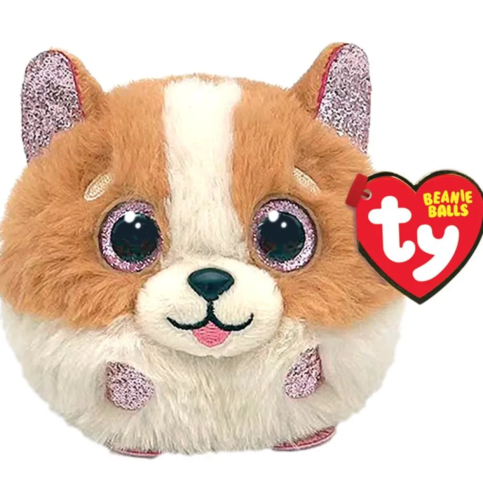 Ty Beanie Balls 4 Inch Tanner the Corgi Dog Plush Toy - Owl & Goose Gifts