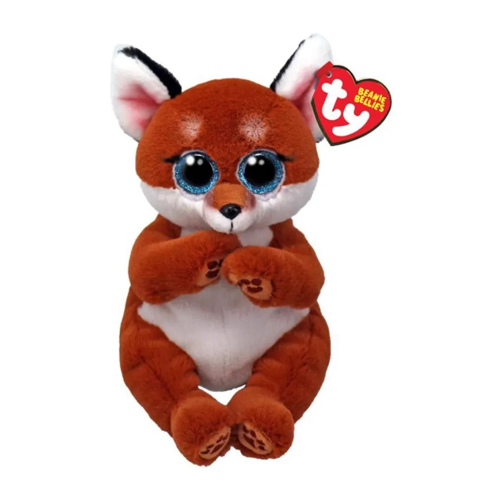 Ty Beanie Bellies 8 Inch Witt the Fox Plush Toy - Owl & Goose Gifts