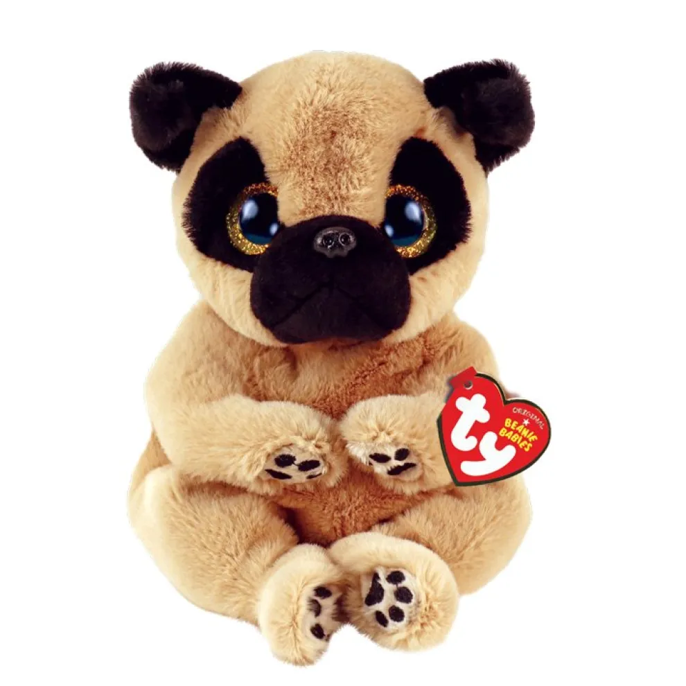 Ty Beanie Bellies 8 Inch Izzy the Pug Plush Toy - Owl & Goose Gifts