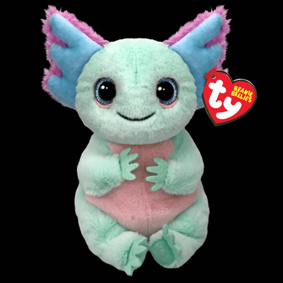 Ty Beanie Bellies 8 Inch Alex the Blue Axolotl Plush Toy - Owl & Goose Gifts