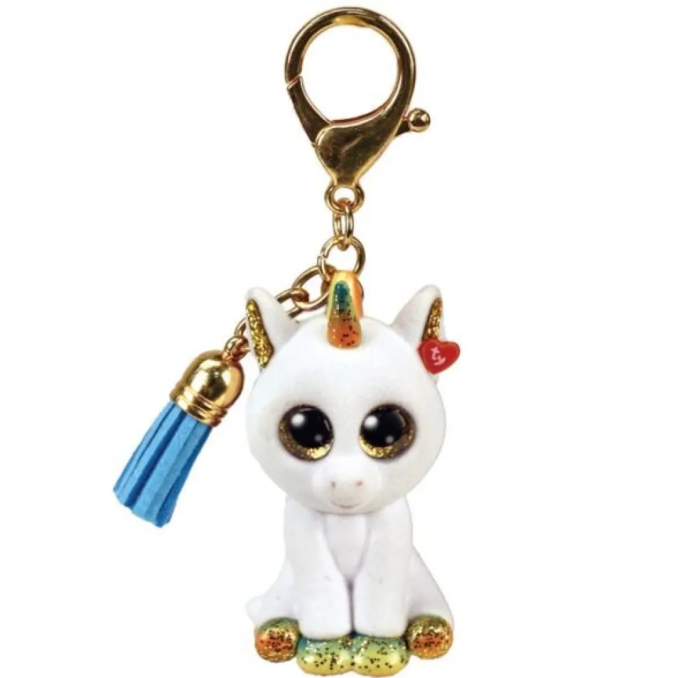 Ty Mini Boos 2.5 Inch Pixy the Unicorn Clip - Owl & Goose Gifts