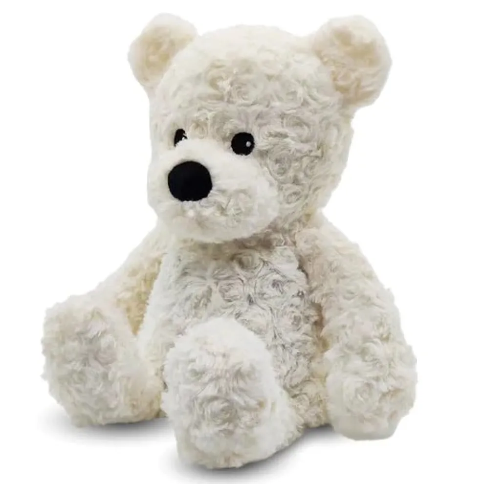 Warmies 13 Inch Cream Curly Bear Microwavable Plush Toy - Owl & Goose Gifts