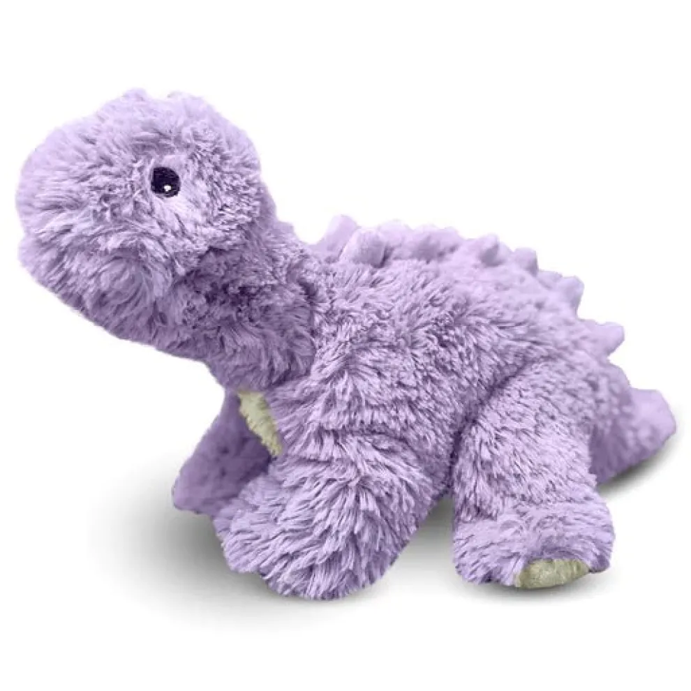 Warmies 13 Inch Purple Long Neck Dinosaur Microwavable Plush Toy - Owl & Goose Gifts